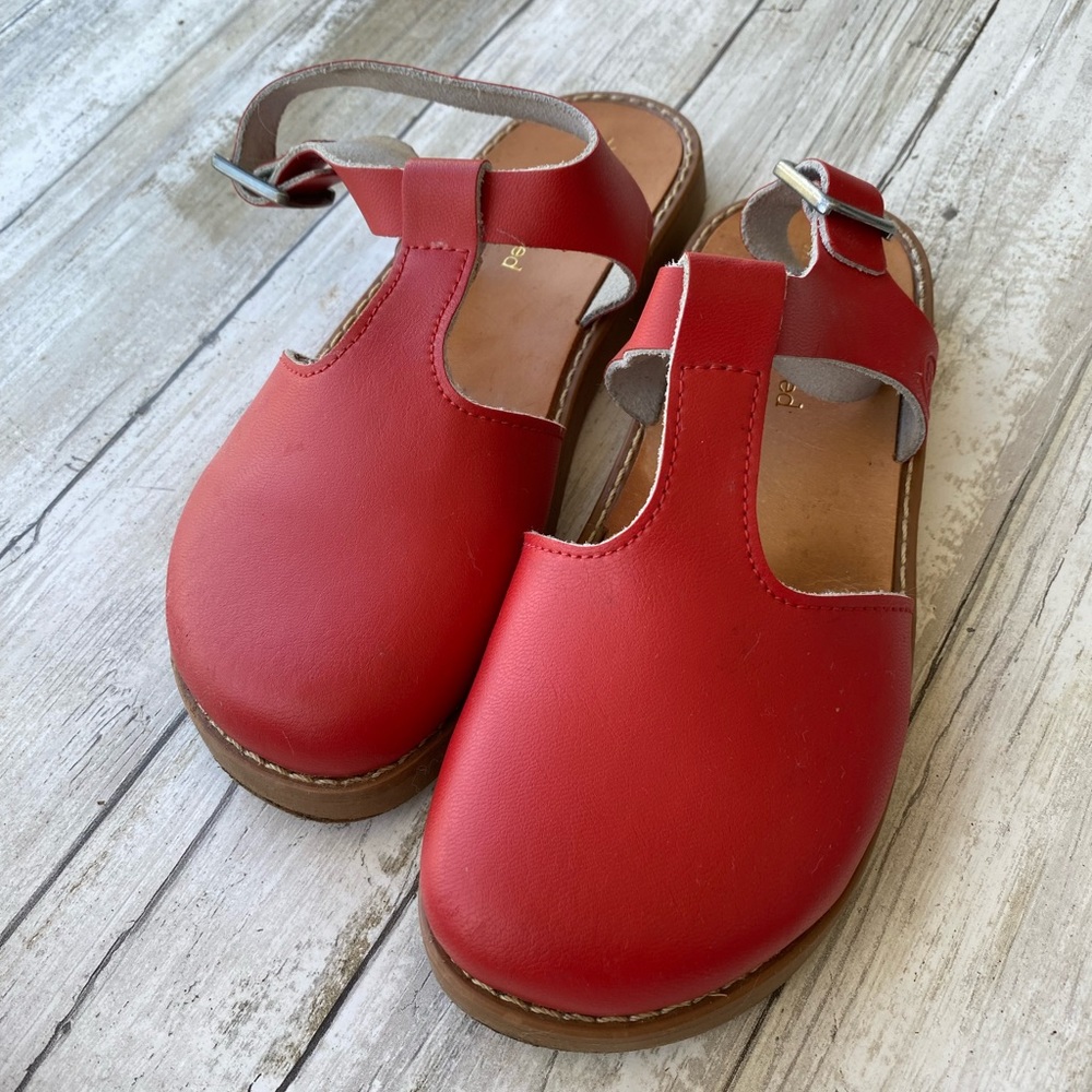 Freshly Picked Cherry Red Leather Newport Clog Sandals